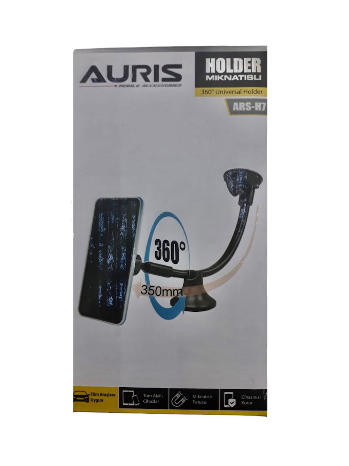 Auris Marka Çok Kullanışlı Universal Mıknatıslı Araç Içi Telefon Tutucu 360  Derece Ars-h7 - Tosun Elektronik - En ucuz elektronik aletler