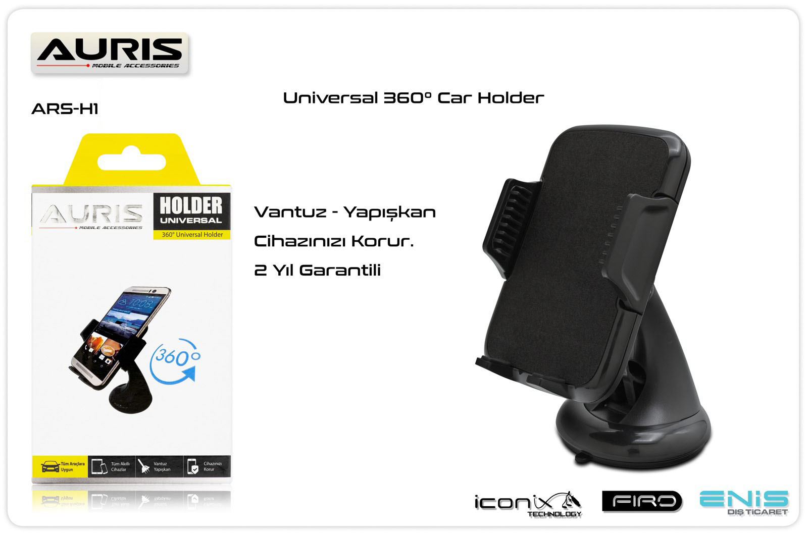 Auris Universal Araç İçi Telefon Tutucu ARS-H1