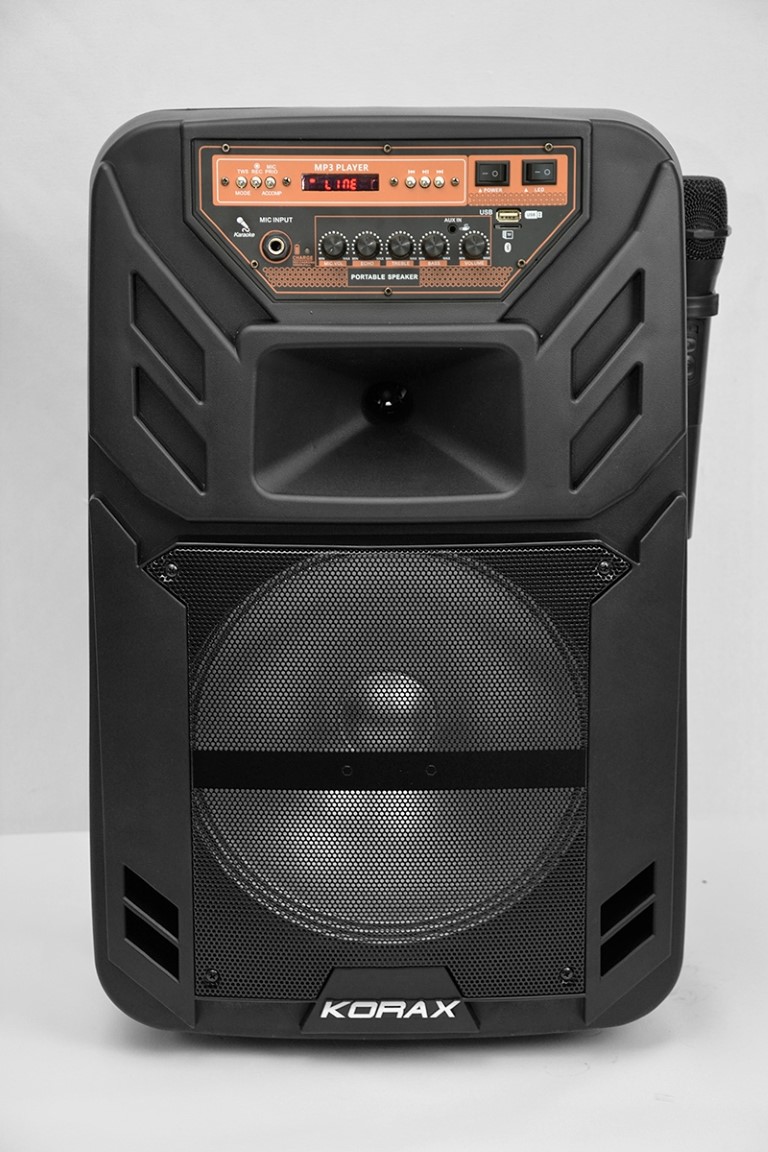 Korax KX-MAX-30 Plus 1 El 1 Yaka Mikrofonlu 80W Usb+Sd+Bt  Portatif Aktif Kabin öğtermen Toplantı Anfisi (Mevlüt Anfisi)