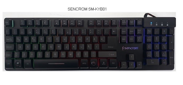 Sencrom Led Işıklı Klavye SM-KYB01