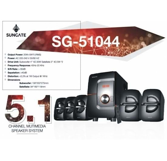Korax Sungate SG-51044 5+1 Bluetooth Ses Sistemi