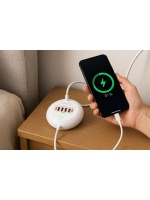 Auris ARS-CH80 40W 2x Type-C + 4x USB Çoklu Şarj Istasyonu | One Touch Işıklı Hızlı Şarj Adaptörü