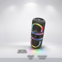 Auris KLN210 2x8 İnç Mikrofonlu TWS Bluetooth Party Hoparlör