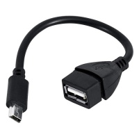 Derwell Mini USB Otg Kablo 5 Pin USB Çevirici Kablo Veri Kablosu Araba Ses Için Tablet Mp3 Mp4 Dönüştürücü