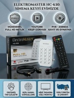 ElectroMaster HC-630 Full HD Dijital Uydu Alıcısı - YouTube Destekli & PVR Özellikli
