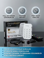 ElectroMaster HC-630 Full HD Dijital Uydu Alıcısı - YouTube Destekli & PVR Özellikli