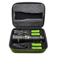 Gold Orıon 200W Süper Güçlü Lazer LED El Feneri - 6000 Lümen, 3000m Menzil ve Powerbank Özellikli (4 Pilli Set) G-601