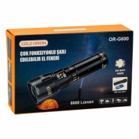 Gold Orion El Feneri Şarjlı 200W 6000 Lümen Metal OR-G600