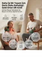 Gold Orion OR-6330 Yeni Nesil Isıtmalı Boyun ve Omuz Masaj Aleti - 4D Shiatsu Masaj Cihazı