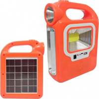 Gold Orıon OR-6399ATaşınabilir Solar Fener Cob Led Çalışma Lambası Acil Durum Spot Işığı Açık Yürüyüş Kamp Usb Şarj 