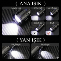 Gold Orion OR-B51 Şarjlı El Feneri 50 Watt