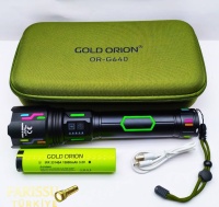 Gold Orion Or-G640 Zoomlu Şarjlı El Feneri 6000 Lümen 3 Km Menzil