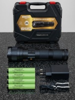 Gold Orion R400 3 Km Menzilli Profesyonel Şarjlı El Feneri - 200W 6000 Lümen 24.000 mAh Full Set (Çantalı)