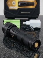 Gold Orion R400 3 Km Menzilli Profesyonel Şarjlı El Feneri - 200W 6000 Lümen 24.000 mAh Full Set (Çantalı)