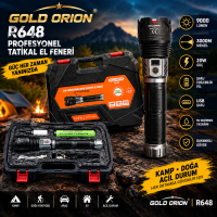 Gold Orion R648 9000 Lümen Profesyonel Taktiksel Şarjlı El Feneri