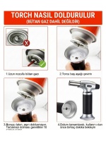 Goldorion OR-400 Gazlı Torch Pürmüz Çakmak - Mangal ve Pasta Yakma Tabancası