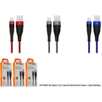 Hytech HY-X425 3A Type-C 1mt Data Şarj Kablosu