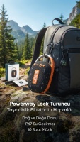 Powerway Lock Turuncu Taşınabilir Su Geçirmez Bluetooth Hoparlör