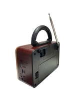 Rose SP-607 Nostaljik Bluetooth Radyo - Şarjlı MP3 Çalar, USB/TF Kart Girişli Akrep Yelkovan Saatli Retro Müzik Kutusu