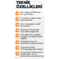 Sencrom Kırılmaz 40 İnch 102 Ekran Tv Ekran Koruyucu