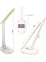 Silver Toss Masa Lambası Katlanabilir Şarjlı Pilli Dokunmatik Cob LED ST-7799