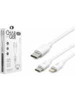 Subzero CL15 Hızlı Şarj Kablosu: 2si1 Arada Lightning (Apple/iphone) + Type-C 20W 5A Fast Charger