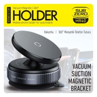 Subzero HR40 Derece Dönebilen Vakumlu Magnetik Telefon Tutucu Ayna-Cam-Araba