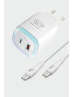 Subzero Vivo Y03 Uyumlu SG100 30W Gece Lambali Dokunmatik LED Hizli Sarj Aleti + Kablo
