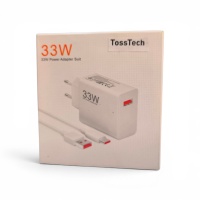 Tosstech 33W Beyaz Usb A TYPE C Şarj Kablosu
