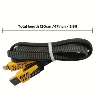 Tosstech Çoklu USB Şarj Kablosu: 4'ü 1 arada USB C Kablosu Hızlı Şarj Düz Örgülü Dolaşmayan iPhone Şarj Kablosu, Çoklu Şarj Kablosu Kombinasyonu, Tip C/USB A Bağlantı Noktaları