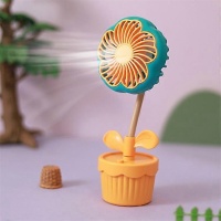 Tosstech FY070 Saksı Şekli Fan Şarj Edilebilir Düşük Gürültülü Yaz Soğutma Masaüstü Fanı