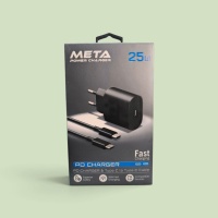 Tosstech Meta 25W Siyah Type-C to Type-C Şarj Aleti MPN10SCC