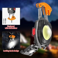 Tosstech OR-W5147 Fonksiyonlu Tornavida Düdük Şişe Açacağı Ateş Yakıcı Çakmak Mıknatıslı Type-C Şarjlı Anahtarlık Fener