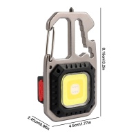 Tosstech T5138 Tornavida Şişe Açacağı Cam Kıracaklı Type-C Şarjlı Kamp ve Anahtarlık Feneri