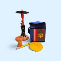 Tosstech Tobacco Ceya 37 cm Nargile Takımı Alüminyum Gövde Cam Şişe Modern Tasarım