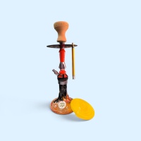 Tosstech Tobacco Ceya 37 cm Nargile Takımı Alüminyum Gövde Cam Şişe Modern Tasarım