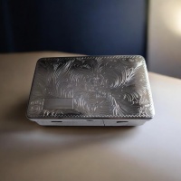 Wolf Metal Üzeri İşlemeli Derin Hazneli Tütün Tabakası