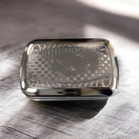 Wolf Mini Metal Üstü İşlemeli Tütün Tabakası