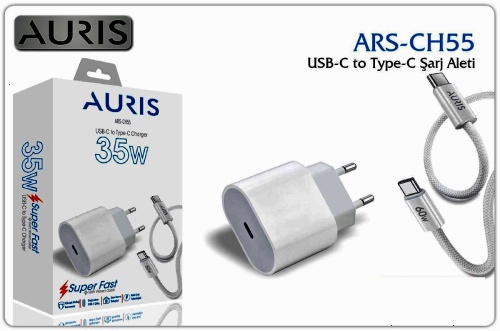 Auris CH55 35W USB-C To Type-C Super Fast Şarj Aleti Seti