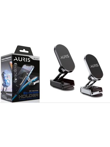 Auris H10 Araç Içi Oto Telefon Tutucu Torpidoya Cama Yapışan Manyetik Mıknatıslı 360° Dönebilen Katlanan