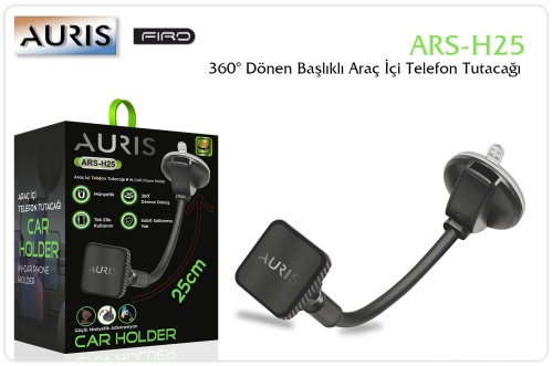 Auris H25 360 Derece Dönebilen Araç İçi Telefon Tutucu