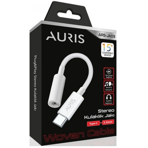 Auris JA03 (İ15) Type-C Jack Kablo Dönüştürücü