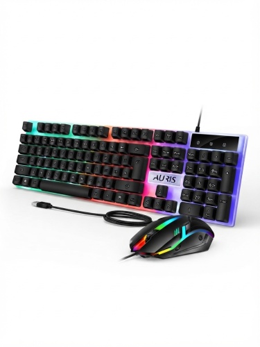 Auris KGC10 RGB Gaming Esports Kablolu Oyuncu Klavyesi ve Mouse Seti