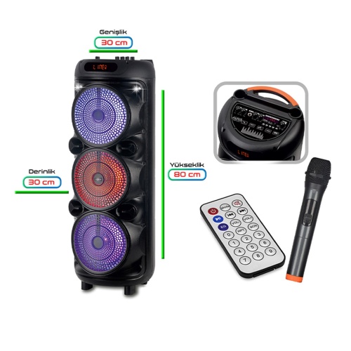 Auris KLN70 Hoparlör Mikraofonlu (80/30/30 cm)Ses Sistemi