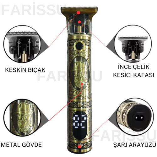 Dearling Dijital Ekranlı Şarjlı Tıraş Makinesi RF-1865