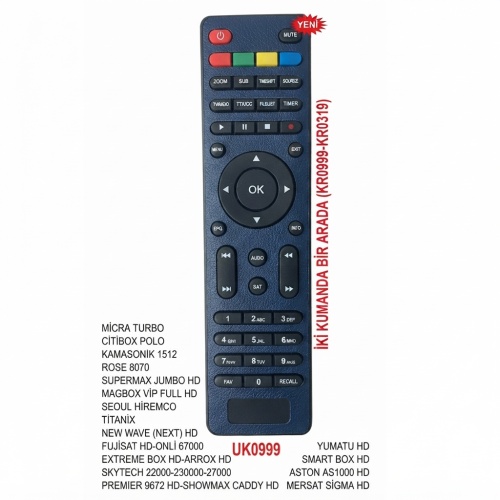 Extreme Box Aston 1000Hd Rose-Newwave Hd Uk-0319 Uydu Alıcı Kumandası