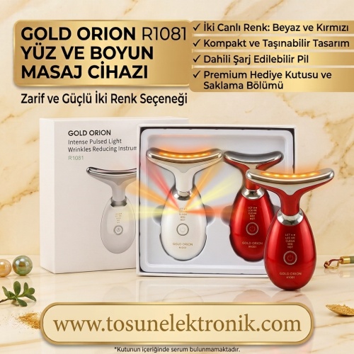 Gold Orion R1081 IPL Kırışıklık Karşıtı Yüz ve Boyun Masaj Cihazı