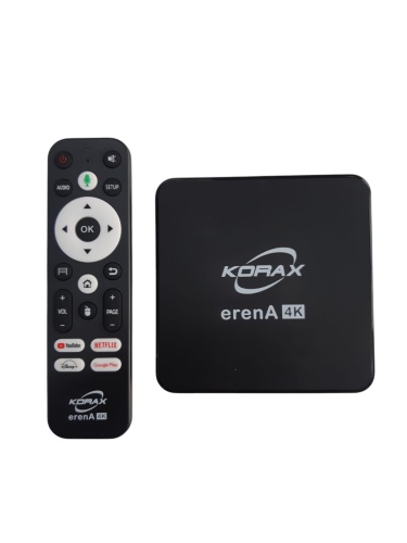 Korax Erena 4K Ultra Hd Android 14.0 Ses Komutlu Tv Box Media Player