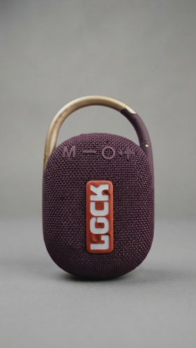 Powerway Lock Mor Taşınabilir Su Geçirmez Bluetooth Hoparlör