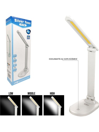 Silver Toss Masa Lambası Katlanabilir Şarjlı Pilli Dokunmatik Cob LED ST-7799